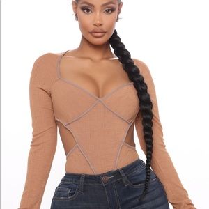 FASHION NOVA MOCHA BODYSUIT